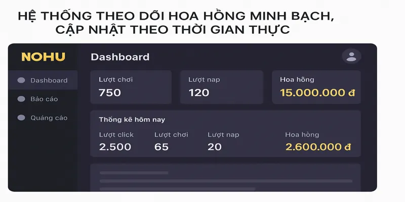 Hệ thống theo dõi hoa hồng minh bạch, cập nhật theo thời gian thực
