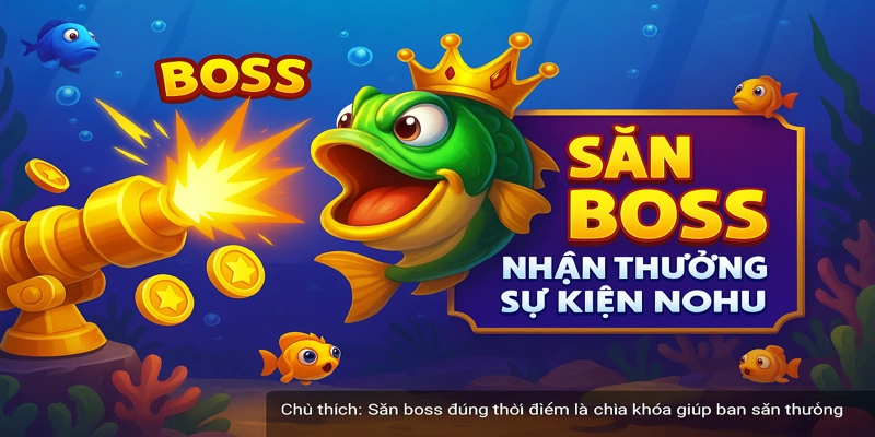 Săn boss đúng thời điểm là chìa khóa giúp bạn săn thưởng khuyến mãi bắn cá cực khủng