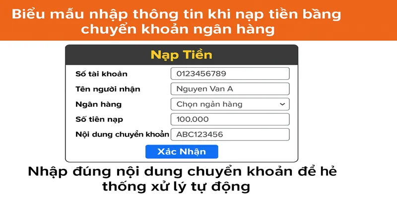 Hệ thống hỗ trợ nhiều hình thức nạp tiền tiện lợi 24/7