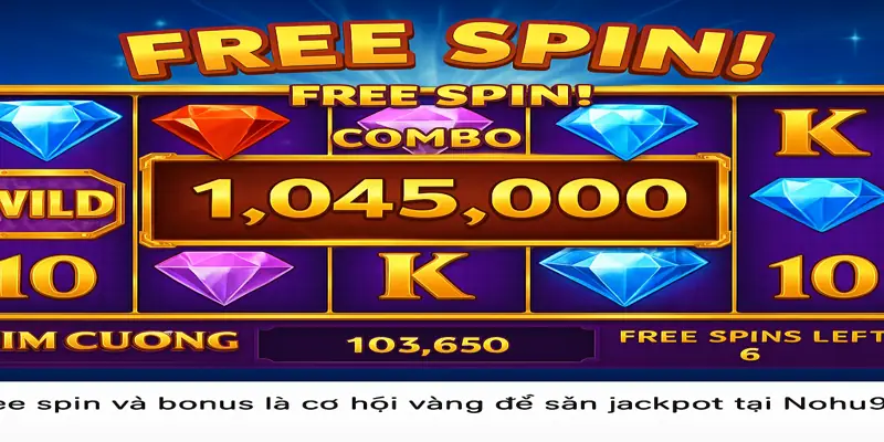 Free spin và bonus là cơ hội vàng để săn jackpot tại Nohu90